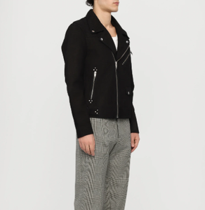 Veste en cuir noire pour homme Veste en cuir élégante pour homme Vêtements d'extérieur d'hiver - Product Image 4