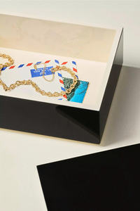 Ensemble de boîtes de rangement en laque à haute brillance, organisateur en laque fait main décoratif moderne, décoration d'intérieur de luxe, boîte de rangement d'accent - Product Image 3