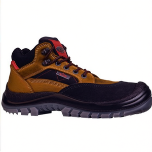 Bottes de sécurité en cuir Sherpa S3 EN20345 Taille 40 Marron/Rouge - Chaussure de travail durable - Product Image 2