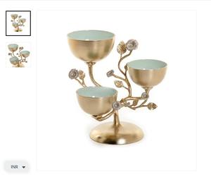 Belle cuvette décorative Pièce maîtresse de table de luxe exquise Accent de maison élégant pour salle à manger ou salon - Product Image 2