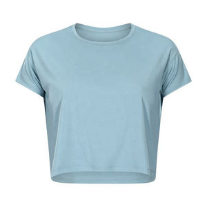 T-shirt de sport unisexe à manches courtes, coupe ample, séchage rapide, avec logo personnalisé, nouveau style été, pour yoga et fitness 2026 - Product Image 1