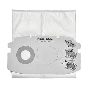 ถุงกรองฝุ่น Festool SELFCLEAN รุ่น SC FIS-CT MIDI สำหรับเครื่องดูดฝุ่นเล็บ ชุด 5 ชิ้น - Product Image 1