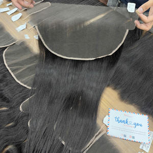 ด้านหน้าผ้าลูกไม้ดิบแบบตรวจจับไม่ได้ขนาด13X6 13x4 4 5x5 6 7x7ปิดลูกไม้สวิสผมมนุษย์บาง - Product Image 4