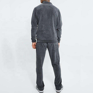 100% algodón hombres terciopelo chándal venta al por mayor personalizar transpirable hombres Casual alta calidad conjuntos entrenamiento jogging chándal para hombres - Product Image 2
