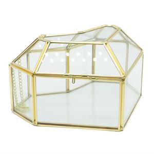 Home Decorative Trinket Box for Goods Stylish Glass and Metal Jewellery Storage Box Women Necklace Bangle & Earring Storage - Product Image 6