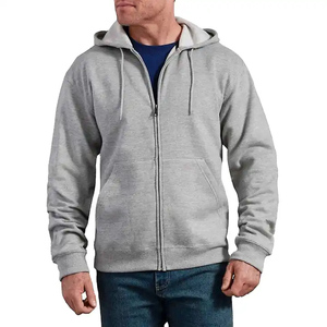 Sweat à capuche zippé intégral pour homme en molleton de coton épais, imperméable, écologique, pour l'hiver, style décontracté streetwear, logo personnalisé - Product Image 1