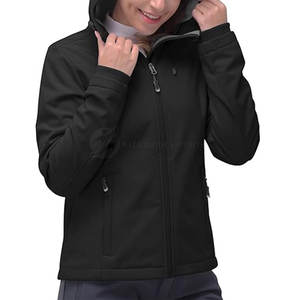 Chaquetas Softshell para Mujer Más Vendidas, Ajuste Entallado, Ligeras, Transpirables, Relleno de Algodón Teñido Liso - Product Image 1