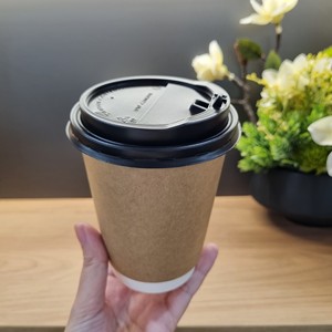 Custom Printed Kraft Paper Cup with Lid Single Wall Hot Drink Coffee Cup 4oz 8oz 12oz 16oz 20oz - Product Image 1
