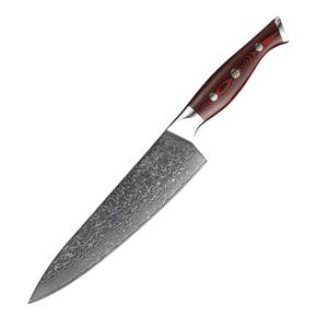 Cuchillo de chef de cocina de acero de Damasco personalizado al por mayor servicio OEM ODM con hoja afilada para uso profesional - Product Image 1