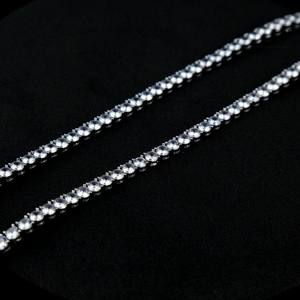 Hip Hop 5mm Cadena DE TENIS 1 Fila Collar de diamantes de lujo 18K Chapado en oro Collares DE TENIS Joyería fina - Product Image 2