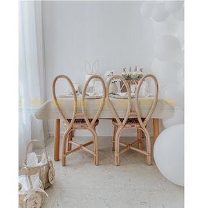 Chaise pour enfants en rotin écologique 100% magnifiquement conçue à la main avec un design moderne pour la cuisine et la chambre à coucher - Product Image 1