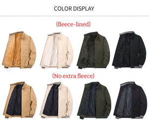 Chaqueta Bomber Impermeable para Hombre, Talla Grande, Forro Polar de Algodón, Negra, Ajustada, Unisex, con Logotipo Frontal, para Invierno - Product Image 6