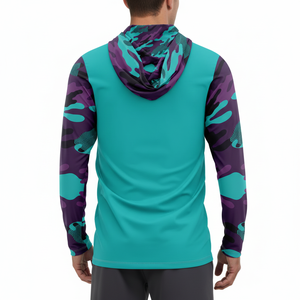 Sudadera con Capucha de Pesca de Secado Rápido y Transpirable con Estampado por Sublimación, 100% Poliéster, Protección Solar UPF 50, para Adultos - Product Image 2