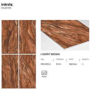 Carreaux de sol et de mur en porcelaine émaillée aspect marbre onyx de haute qualité 600X1200mm antidérapants, polis à haute brillance pour la maison, le salon - Product Image 1