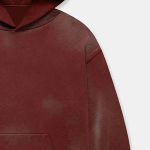 Sweat à capuche lavé à l'acide pour hommes OEM disponible en coton mélangé durable anti-rides sweat à capuche lavé à l'acide avec le meilleur matériau - Product Image 6