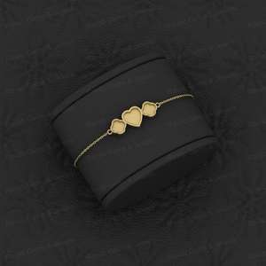 Superbe qualité en argent sterling 925 massif trèfle et coeur Bracelet bon pour les cendres et la résine travail souvenir lait maternel bijoux fins - Product Image 3