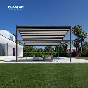 Auvent rétractable imperméable résistant aux UV pare-soleil extérieur avec commande motorisée ou manuelle <span class=keywords><strong>pour</strong></span> patio jardin balcon - Product Image 6