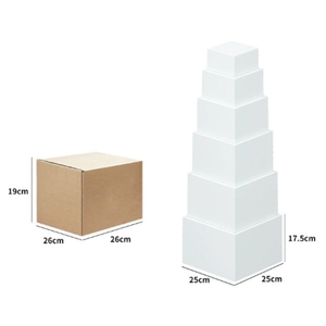 ชุดตั้งโชว์อะคริลิคสีดำและขาวเป็นมิตรต่อสิ่งแวดล้อมทันสมัยชั้นวางโชว์อาหารขายปลีกสำหรับเค้กแต่งงานน้ำหอมของหวาน - Product Image 6