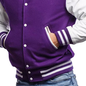 Chaqueta Bomber de Béisbol para Hombre con Cuello Alto, Bordado de Lana con Logotipo Personalizado, Invierno, Ecológica, de la Más Alta Calidad - Product Image 6