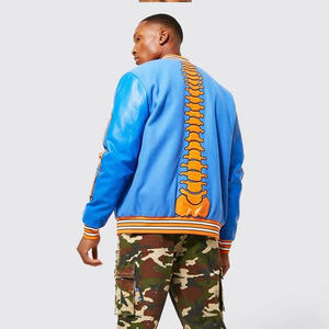 Chaqueta de Béisbol Personalizada para Hombre, Cuello Alto Delgado, con Logotipo Frontal, Transpirable, de Secado Rápido, Reversible, Diseño de Color Personalizado, Venta al Por Mayor - Product Image 1