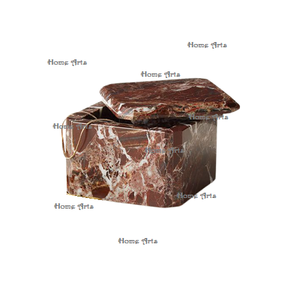 Caja de Joyería Cosmética de Mármol Hecha a Mano, Caja de Joyería Rectangular de Calidad Exclusiva con Perilla de Latón al Mejor Precio - Product Image 2