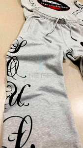 Conjunto Deportivo Personalizado de Dos Piezas, Pantalones Deportivos de Felpa de Algodón Grueso, Pantalones Deportivos Holgados de Pierna Ancha, Chándales de Invierno Estampados Extra Grandes - Product Image 5