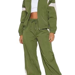 Ensemble coupe-vent léger 2 pièces pour femme avec logo personnalisé OEM, en nylon, zippé, fabriqué par HAIDIII SPORTS 2026 - Product Image 3