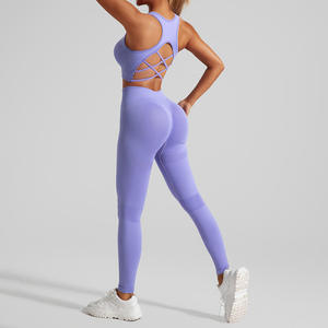 Femmes XL Sexy gilet-Style sport soutien-gorge européen américain en plein air Fitness course Yoga réservoir doux poitrine Pad vêtements de sport transfrontaliers - Product Image 4
