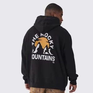 Tendance Hiver 2025 – Sweat à Capuche Homme Oversize en Polaire Imprimé Numérique et Brodé avec Poche, 100% Coton Épais Personnalisable - Product Image 1