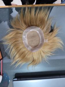 Pelucas de estilo ondulado del Cuerpo europeo para hombres, sistemas de reemplazo de tupé de cabello humano Remy NPU con base de seda Mono, recto rizado - Product Image 2