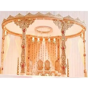 แบบไดนามิกไม้แกะสลัก Mandap แต่งงานที่น่าประทับใจไม้ Mandaps ปารีสแต่งงานที่สวยงามไม้ Mandap ผู้ผลิต - Product Image 1