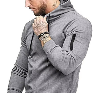 Conjunto Deportivo de Felpa Gris de Invierno Unisex Personalizable OEM, 2 Piezas, Estilo Holgado, Transpirable, con Sudadera Estampada y Pantalones Cortos, Tallas Grandes - Product Image 1