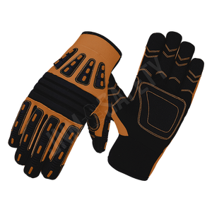 Guantes de Spandex de cuero sintético resistentes a cortes antivibración, guantes de trabajo mecánicos industriales reforzados - Product Image 5