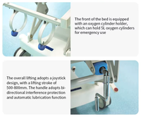 Chariot médical de luxe professionnel en ABS de haute qualité avec système de levage et guide à 5 roues pour les salles d'urgence et de soins intensifs hospitalières