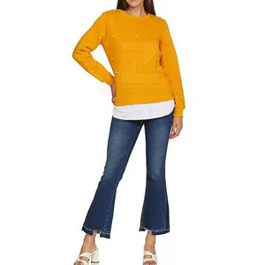 Sweat-shirt décontracté pour femme respirant d'hiver fabriqué en usine avec logo personnalisé à l'avant 100% coton couleurs et tailles personnalisées - Product Image 4