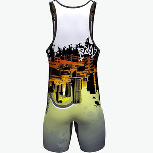 Direct fabriqué en usine de haute qualité Logo personnalisé vêtements de sport camouflage haltérophilie jeunesse Singlet costume lutte Singlet pour hommes - Product Image 4