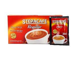 ผงกาแฟสำเร็จรูป3in1ในกล่องเวียดนามสเต็ปป้าคาเฟ่แพ็ค336กรัมผงกาแฟแห้งพร้อมครีมและรสช็อกโกแลต - Product Image 1
