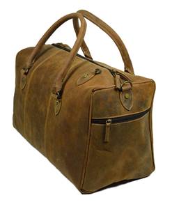 Sac polochon en cuir véritable imperméable personnalisé sac de sport de week-end usine vente en gros livraison de nuit - Product Image 4