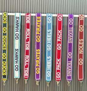 Sangle de sac à main en perles élastiques de couleur d'équipe personnalisée, vente en gros pour les événements sportifs, vente en gros de sangles de sac à main en perles pour le jour du match (quantité minimale de commande 20 pièces) - Product Image 6