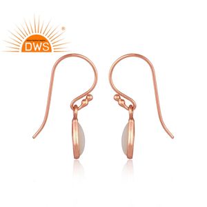 Pendientes colgantes de piedras preciosas de nácar natural chapados en oro rosa y plata esterlina superventas, fabricante de joyería personalizada - Product Image 3