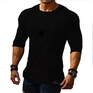 Factory Direct Men's Slim Fit <b>T</b>-<b>Shirt</b> 100% Cotton Knitted Gym Wear Muscle Style Stock Available - Product Image 3