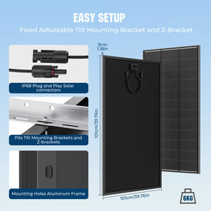 Panel Solar Monocristalino de Media Celda de Alta Eficiencia (22%), Módulo Fotovoltaico, Celdas Solares Potentes, Más Vendido, Personalizable, Portátil para Campamento al Aire Libre - Product Image 2