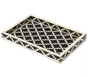 Plateau personnalisé en incrustation d'os Plateau de service en nacre Plateau fait à la main pour la maison Cuisine Restaurant Stockage des aliments et utilisation décorative - Product Image 1