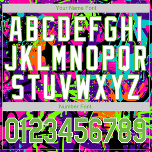 Sweat-shirt à capuche sport 3D personnalisé de haute qualité 2024, motif graffiti cousu, vert néon-blanc - Product Image 6