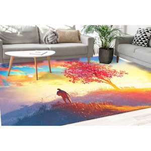 Tapis imprimé tendance - Design moderne pour la maison et le bureau, tapis fin non tissé - Product Image 1