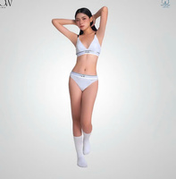 Conjunto de Brasier y Braguita de Algodón Orgánico para Mujer con Certificación GOTS, Natural, Cómodo, Libre de Químicos, MOQ Bajo, Personalización de Logotipo, Hecho en Vietnam