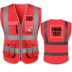 Gilet de sécurité haute visibilité entièrement personnalisé avec poches Gilet de sécurité réfléchissant pour hommes - Product Image 6