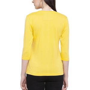 Venta al por mayor 100% algodón camisetas de las mujeres último diseño con color sólido casual y Camisas manga larga de las mujeres en blanco - Product Image 6