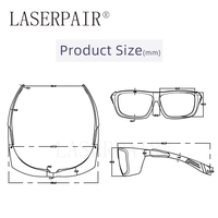 Lunettes de sécurité laser double bande 532 nm 1064 nm, lunettes laser Q-Switched KTP pour 180-532 nm et 900-1080 nm OD5+