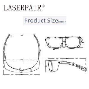 <span class=keywords><strong>Gafas</strong></span> de Seguridad Láser de Doble Banda 532nm 1064nm, <span class=keywords><strong>Gafas</strong></span> para Láser Q-Switched KTP para 180-532nm y 900-1080nm OD5+ - Product Image 2